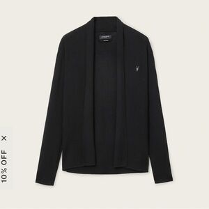 All Saints Black Merino Wool Sweater size Large